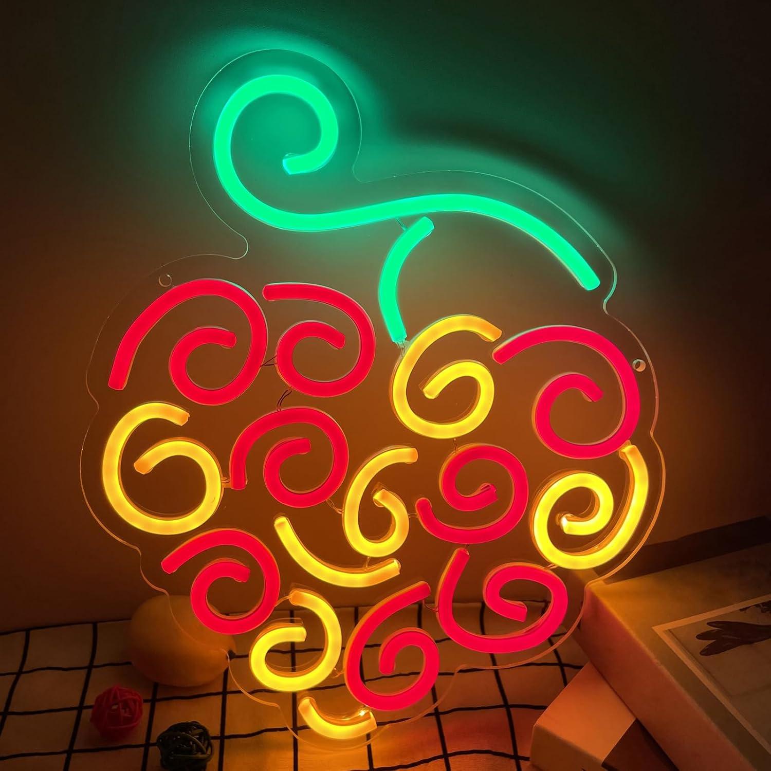 Led Lighting Wall Decor - Enseigne néon Cyber Fruit, lumière LED