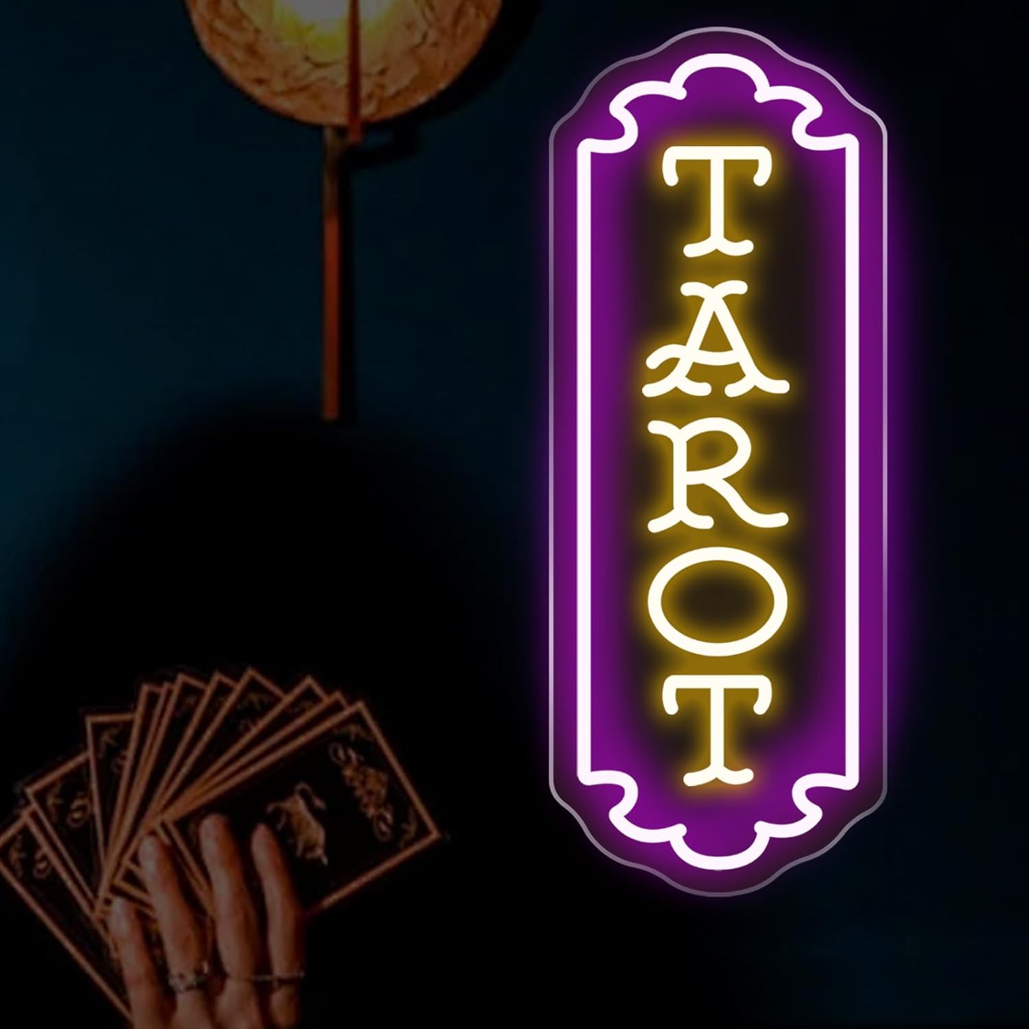 Led Lighting Wall Decor - Enseigne néon Tarot alimentée par USB,
