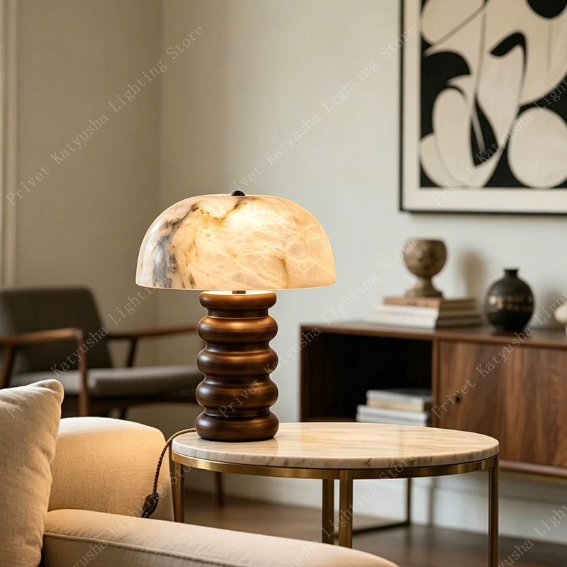 Lighting Home Decor Items - Lampe de table rétro en albâtre