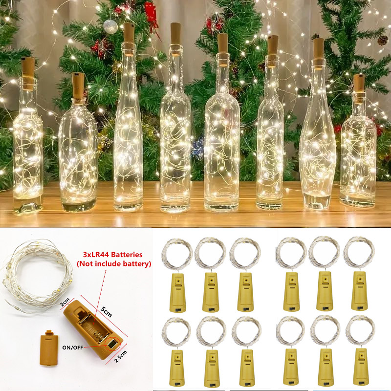 Decor Lighting Cork - 6 pièces 20led bouteille de vin