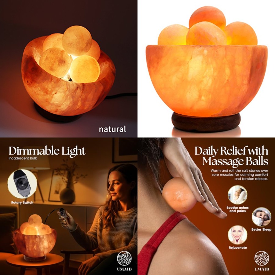 Himalayan Salt Lamp - Lampe en sel de l'Himalaya avec