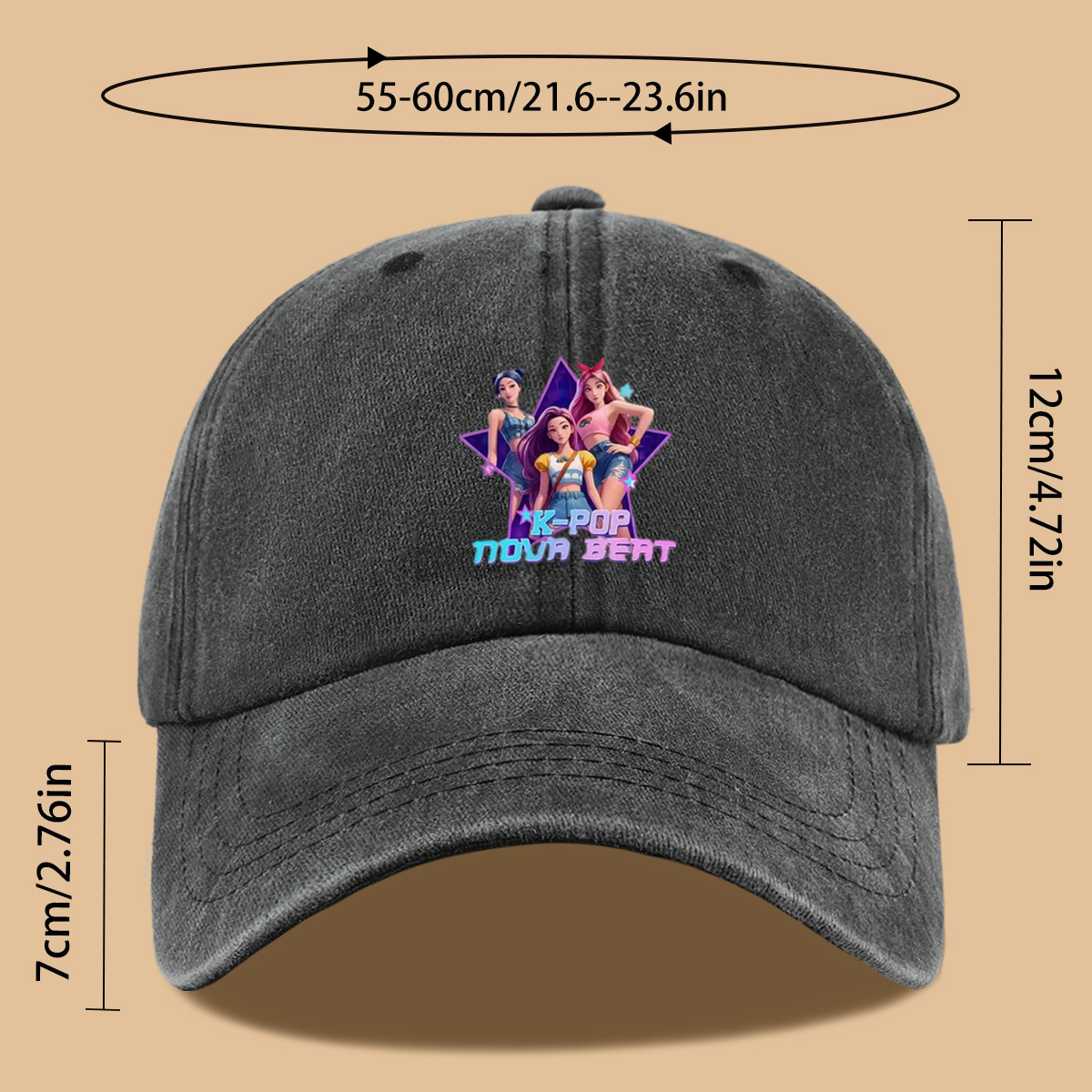 Nova Decor & Lighting Juletrelys - Casquette de baseball imprimée sur le