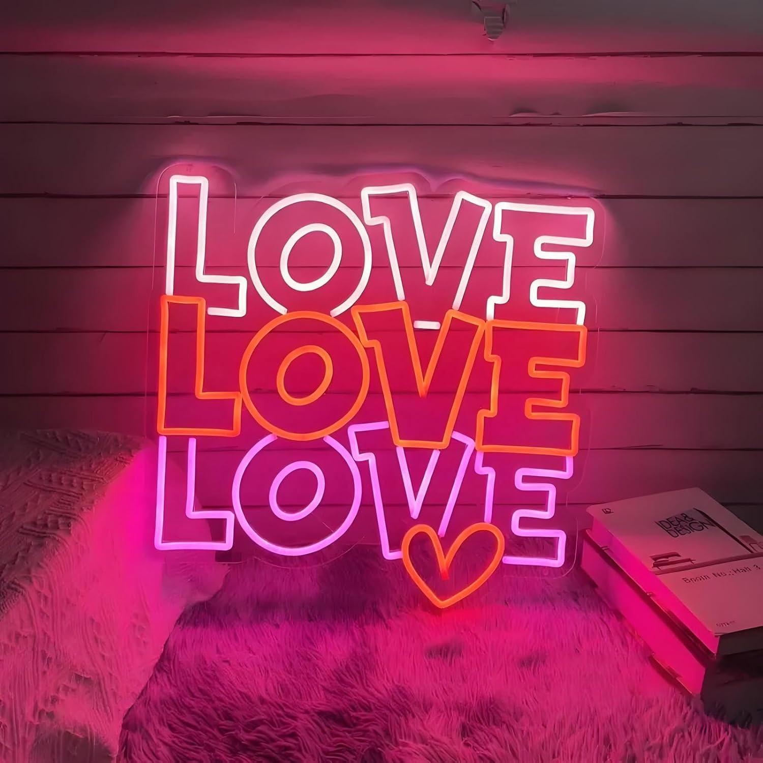Led Lighting Wall Decor - Enseigne néon « Love » à