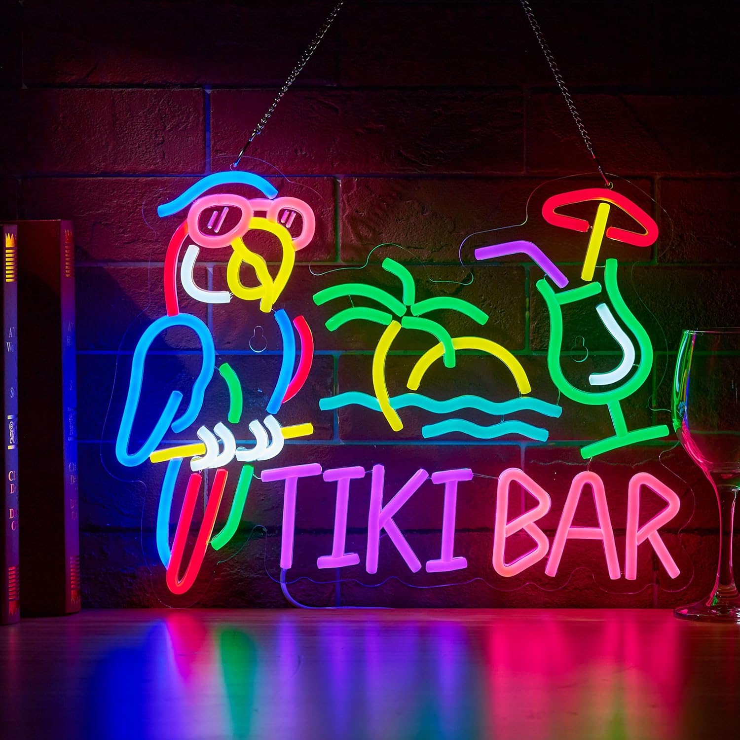 Restaurant Lighting Decoration - Enseigne néon LED USB Tiki Bar