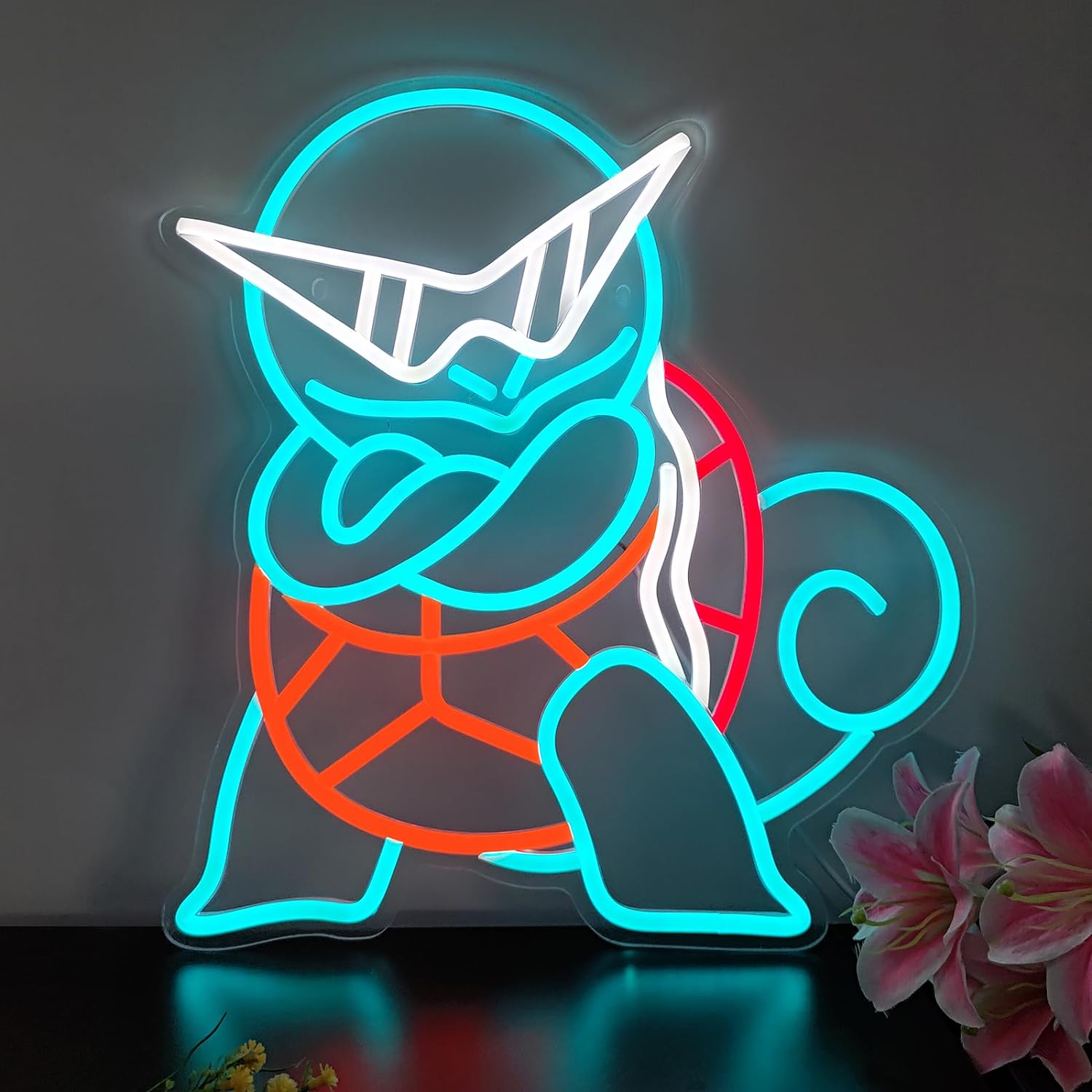 Lighting Room Decor Items - Enseigne néon LED Pokemon Squirtle, lumière