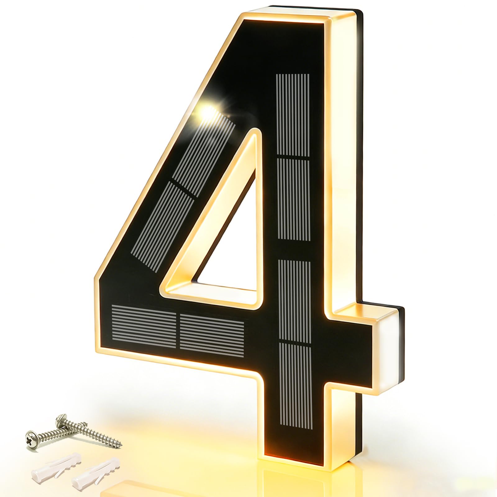 Decor Lighting Address - Plaque de porte solaire LED moderne