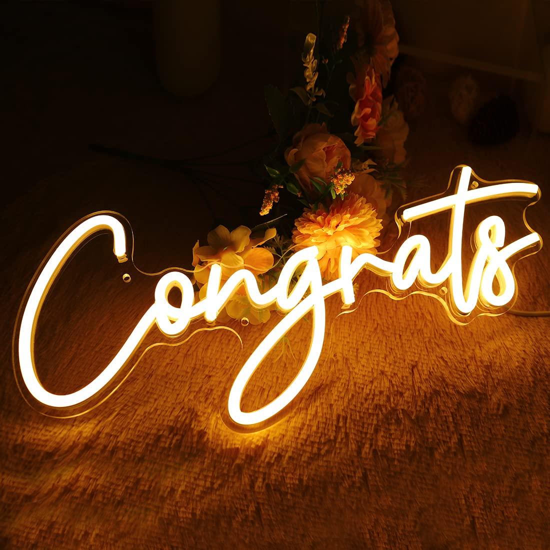 Panneau néon « Félicitations » - Led Lighting Wall Decor avis et prix