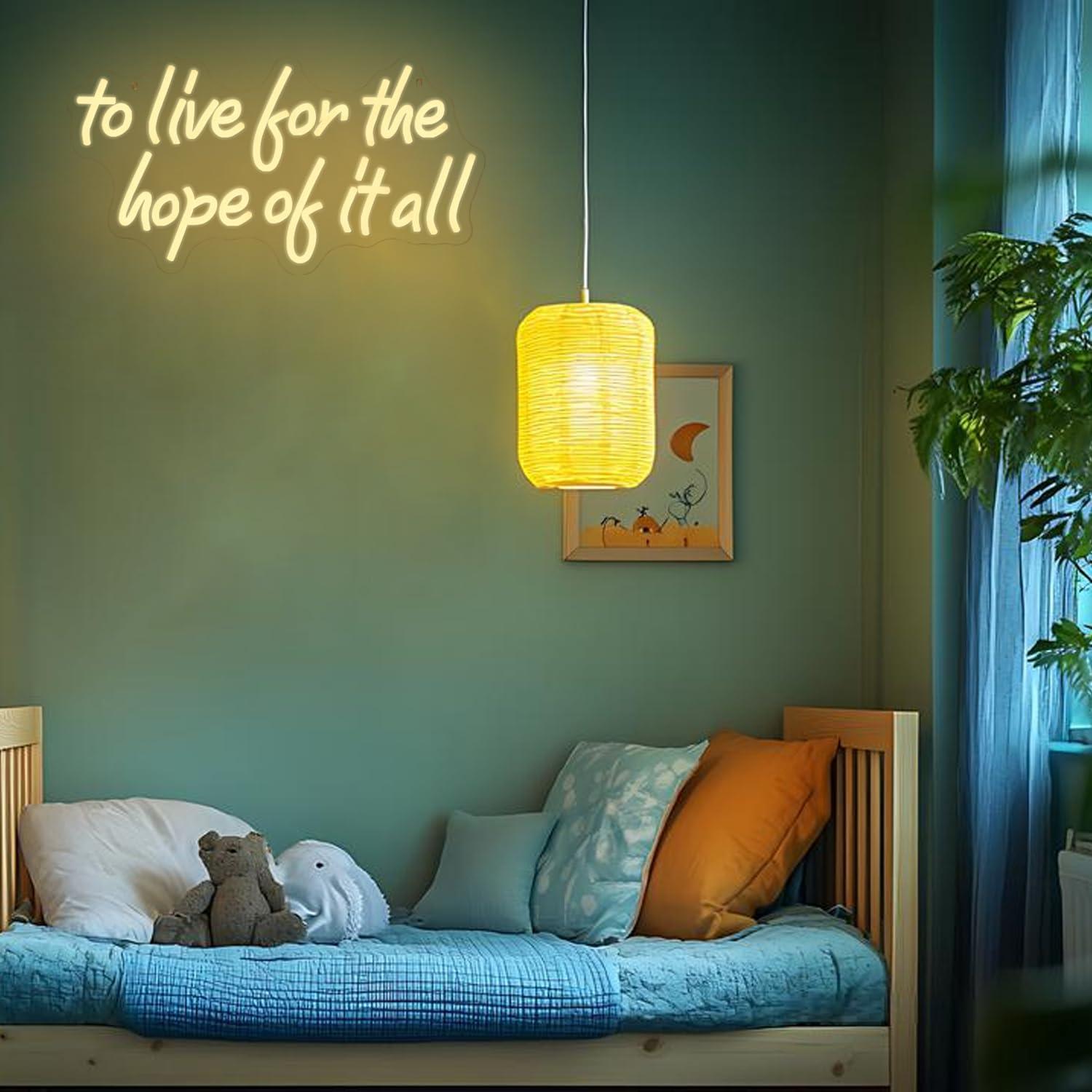 Panneau néon « To Live For The - Led Lighting Wall Decor avis et prix