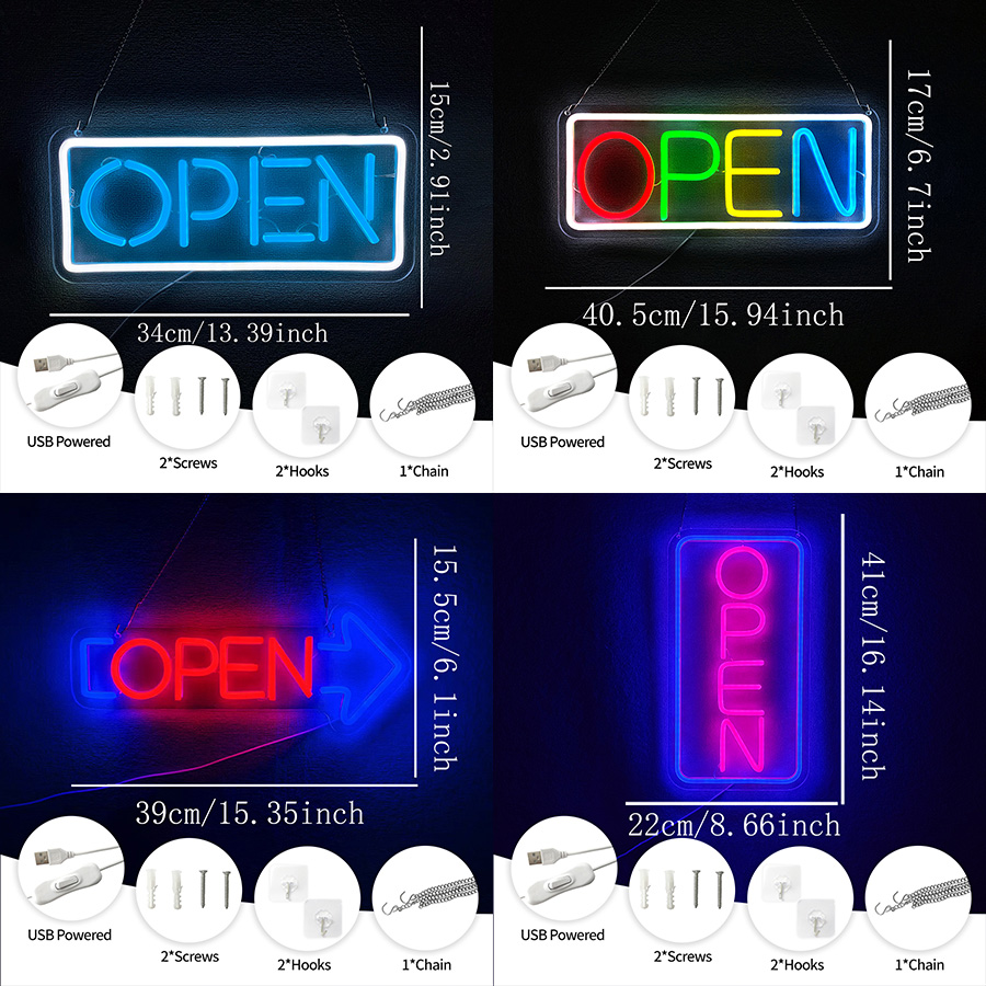 Enseigne néon Open Series pour - Restaurant Lighting Decoration avis et prix