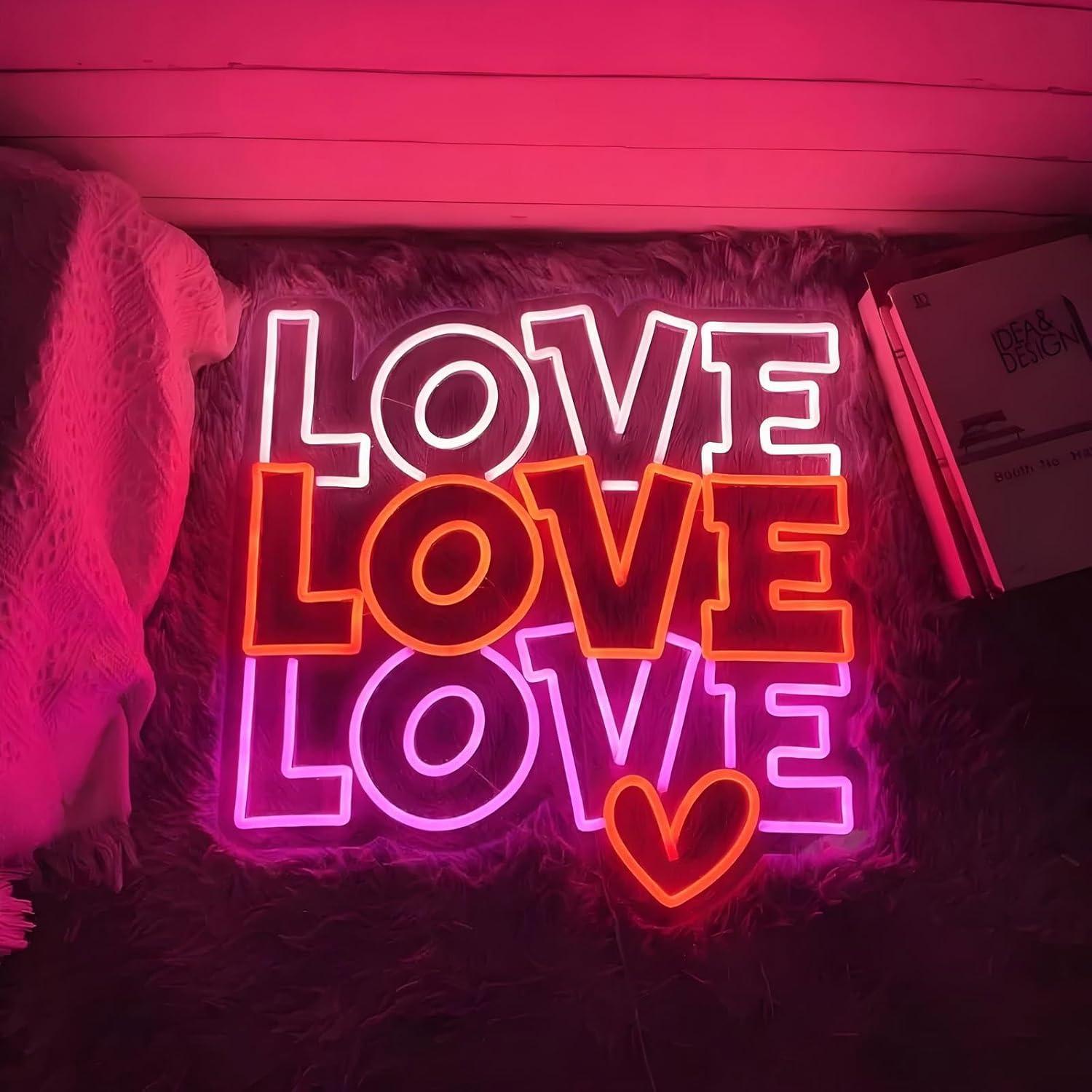 Enseigne néon « Love » à LED U - Led Lighting Wall Decor avis et prix