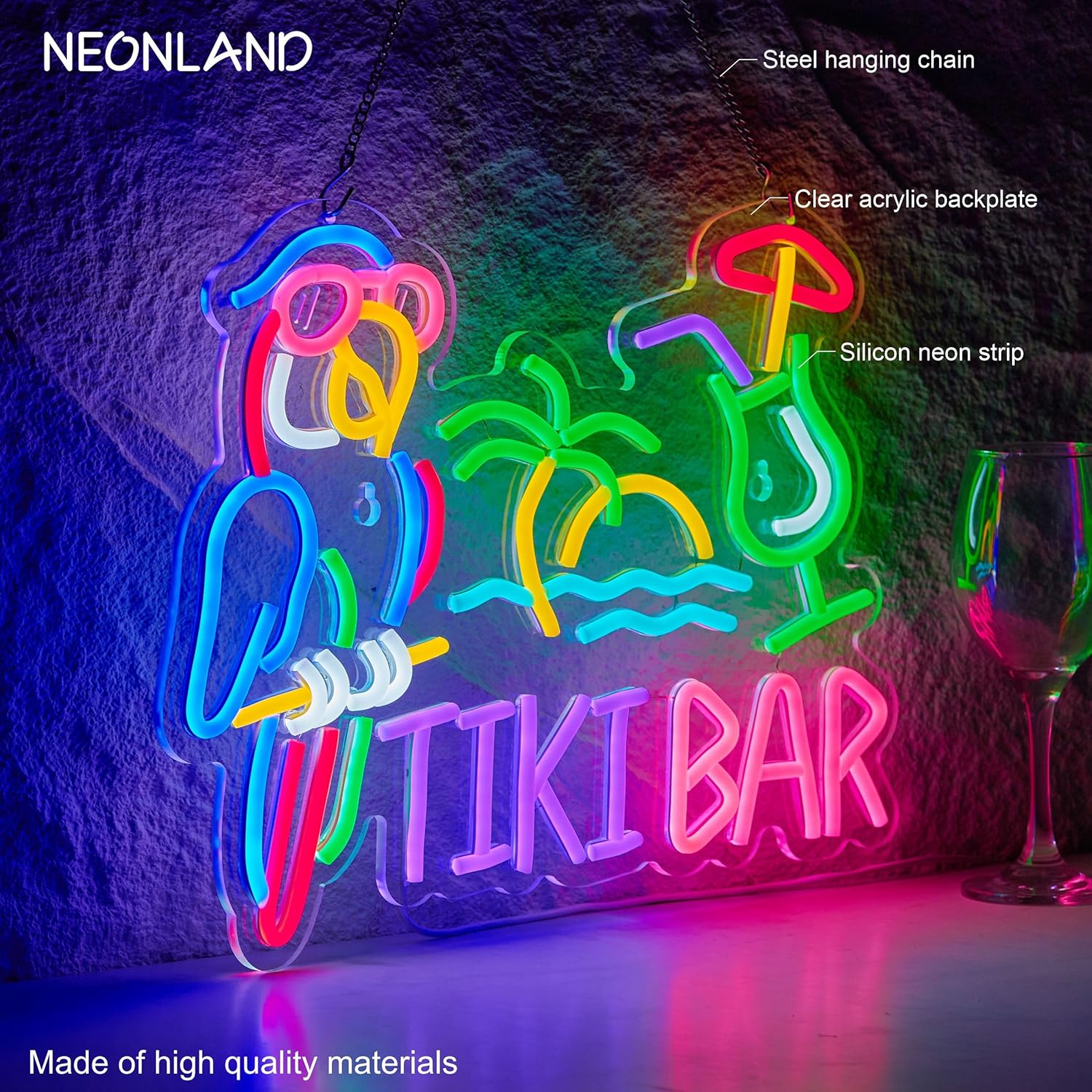 Enseigne néon LED USB Tiki Bar - Restaurant Lighting Decoration avis et prix