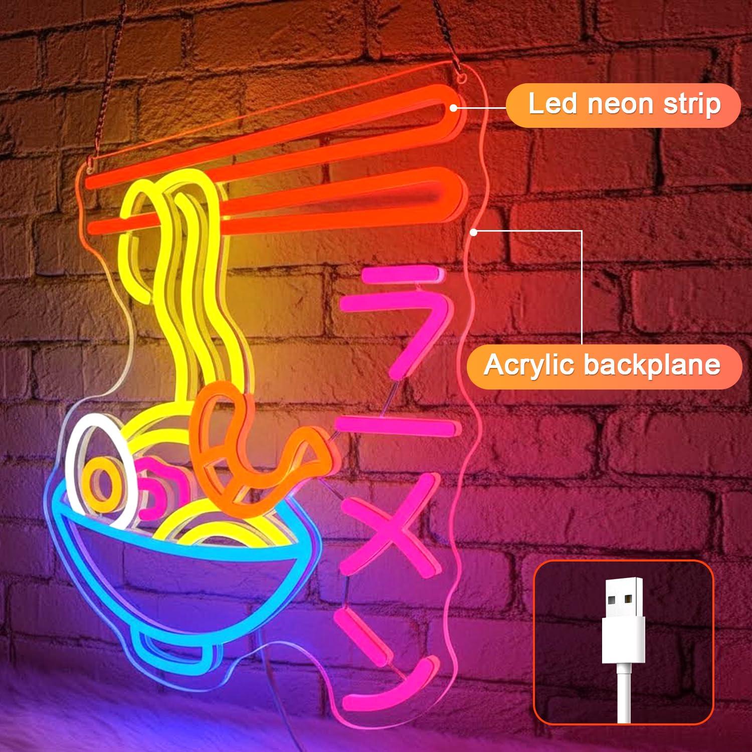 Enseigne néon LED Ramen, motif - Restaurant Lighting Decoration avis et prix