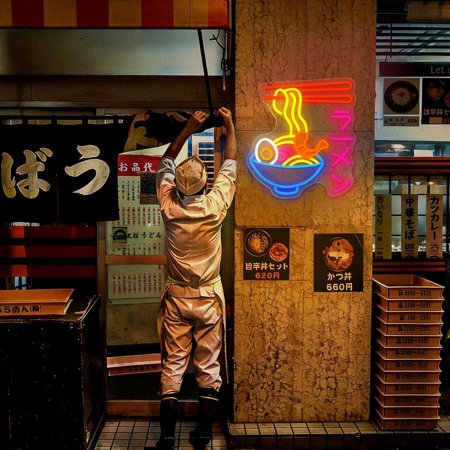 Enseigne néon LED Ramen, motif - Restaurant Lighting Decoration avis et prix
