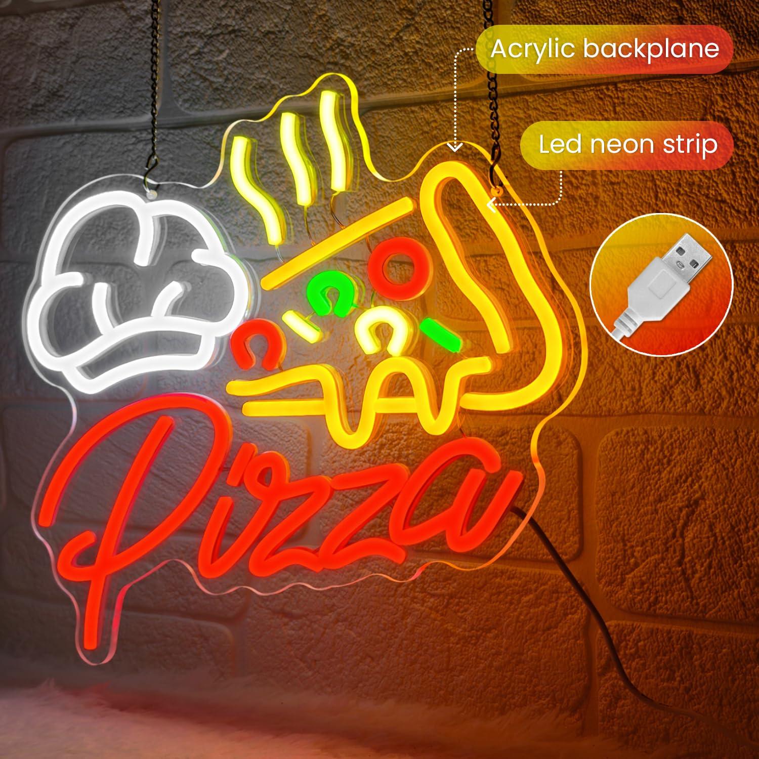Enseigne néon Pizza, lumières  - Restaurant Lighting Decoration avis et prix